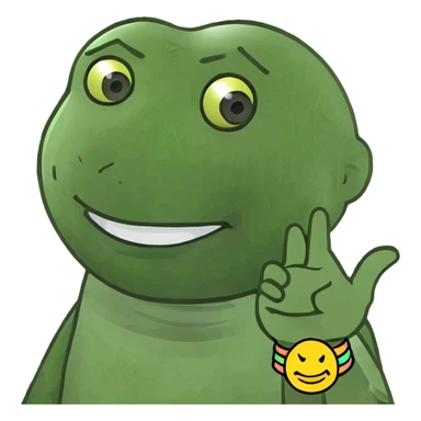 Hand pointing outwards and the emoji saying boi sticker