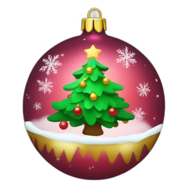 Christmas tree bauble sticker