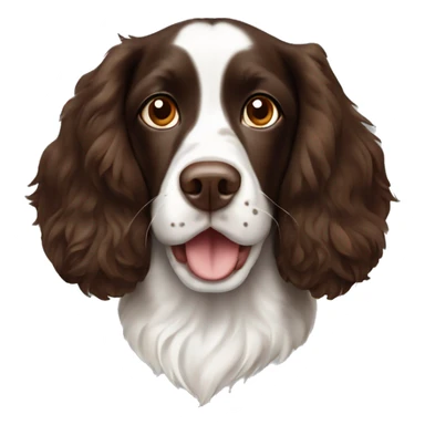 Brown & white springer spaniel sticker