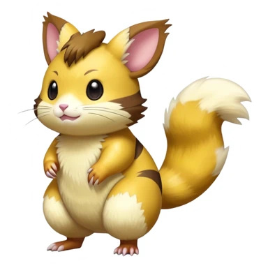 Shiny Furret-Raichu-Hybrid (Full body) sticker