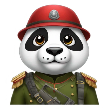Panda soldat sticker