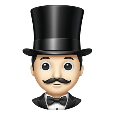 monopoly top hat sticker