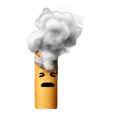 Emoji smoke cigarette sticker