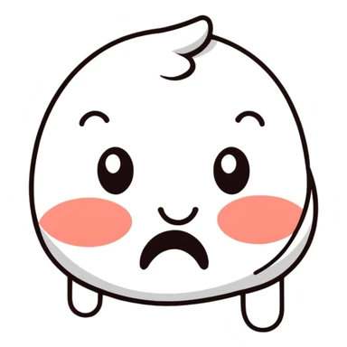 silly sad crying emoji with playful expression sticker