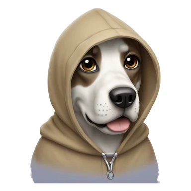 dog wearing a hoodi sticker