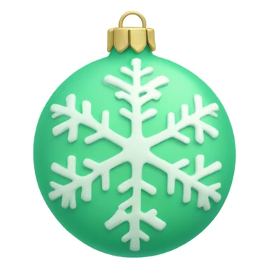 Pastel Green ornament with winter pin  sticker