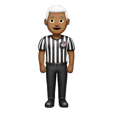 NFL referee wearing red and white shirt sticker