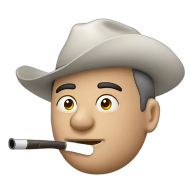 hombre blanco pelón gordo fumando pipa sticker