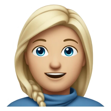 a fat mom that looks like a real person, blue eyes sticker