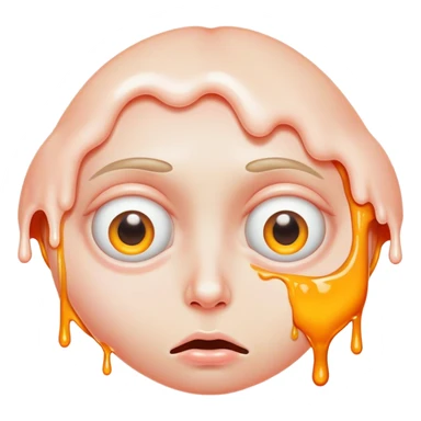 melted cartoon eyes sticker