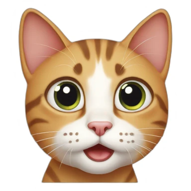 surprised cat sticker