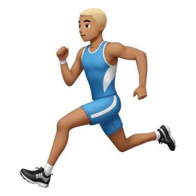 Une personne qui court à la vitesse sticker