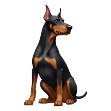 Doberman full body sticker