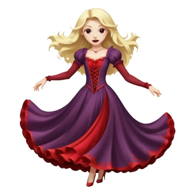 Blond Vampire Girl dancing  sticker