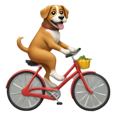 Dog riding a bike sticker