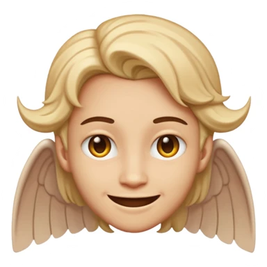 Metade do rosto anjo outra metade demônio igual os do zap sticker