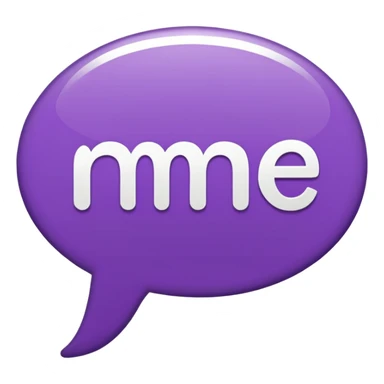 Purple Speech bubble sticker that says "me" in white letters by  sticker