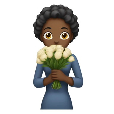 Blank woman holding bouquet  sticker