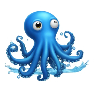 Blue Octopus playing water polo sticker