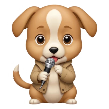 Beatboxing puppy sticker