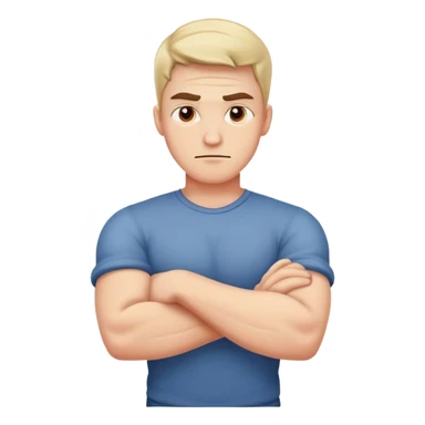 Mad arms crossed sticker