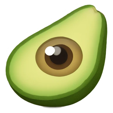 Avocado with hearty eye sticker