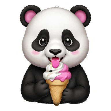 Panda qui mange une glace sticker
