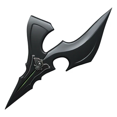 sci-fi black cross dagger sticker
