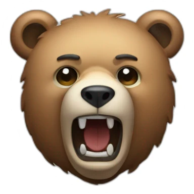 Bear face with weapons sticker