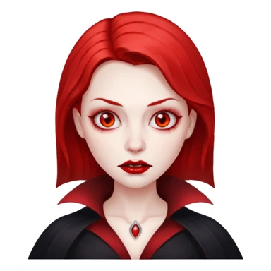 red face women Vampire sticker