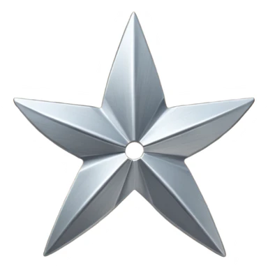 Silver shuriken star on table sticker