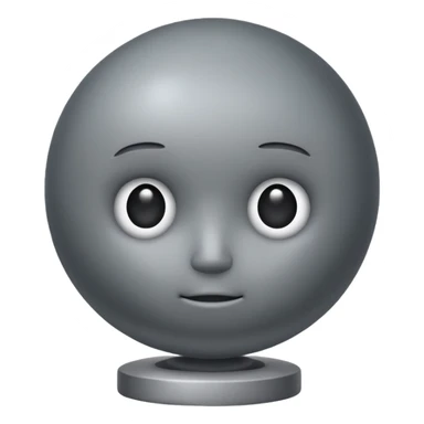 The figure  gray big shpere head with cylindrical  body  sticker