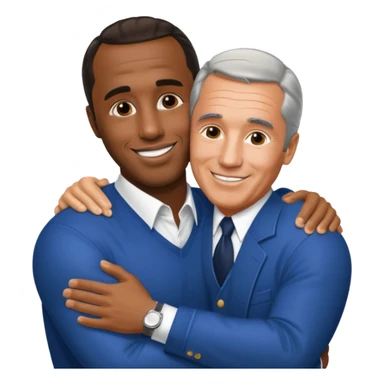 P diddy hugging jeffrey epstein sticker