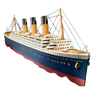 Make the Titanic sinking in the front In splits In the middle sticker