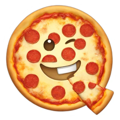 Smiling pizza sticker