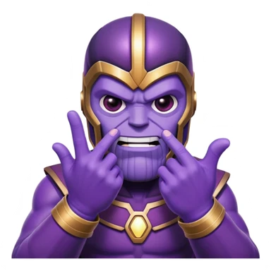 Thanos snapping fingers while playing Squid Game sticker