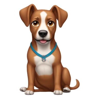 heathly brown dog wearing crop top sticker
