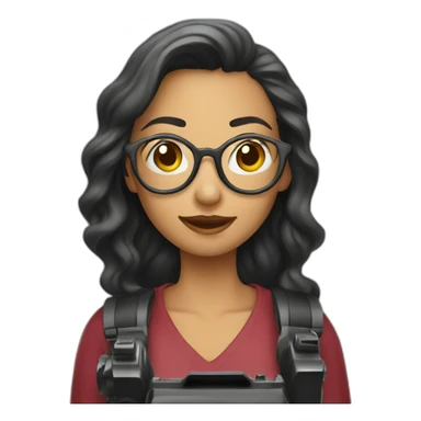 Woman photographer sticker