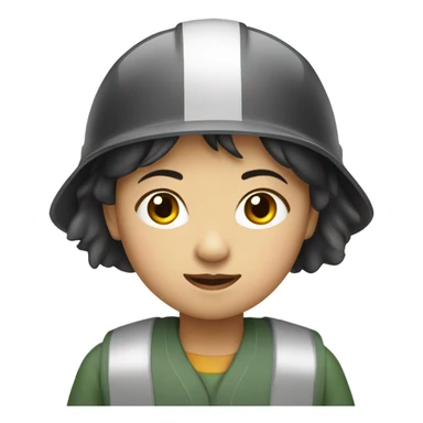 chinese girl builder helmet sticker