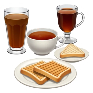 Tost ile çay emojisi çayı bir çay kesesi gibi hazırla hiç benzememiş burada bir de ben senden tost istedim kaşarlı sucuklu bir tost sticker