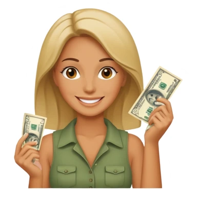 Woman On A dolar sticker