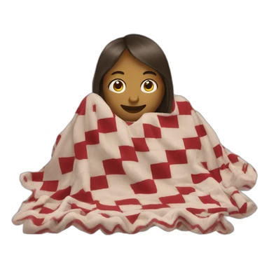 blanket with bbc news sticker