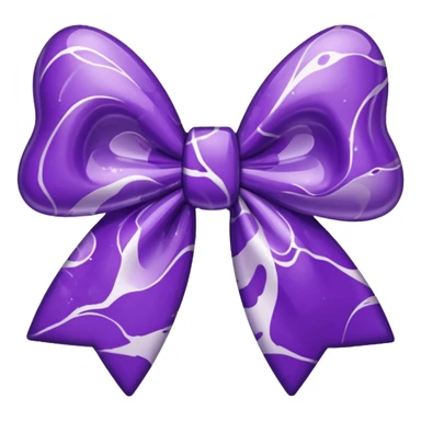 marble purple bow sticker