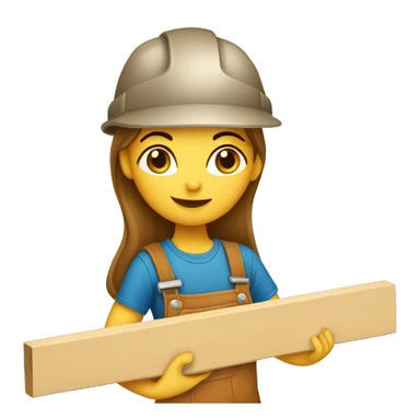 female carpenter working sticker