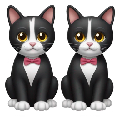 Two tuxedo cats sticker