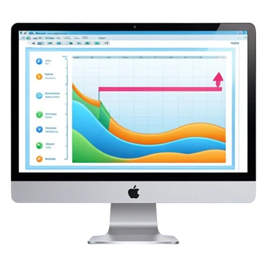 Create an emoji for animation and motion design. Show a computer monitor displaying moving cartoon creation process, with a timeline, keyframes, and motion effects. Use modern, vibrant colors. No emojis or smiley faces. Transparent background. sticker