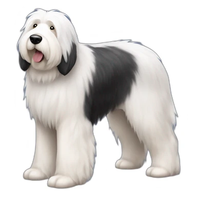 Dog old english sheepdog full-height sticker