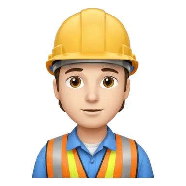 engineer, looking sideways wearing a hard hat  sticker
