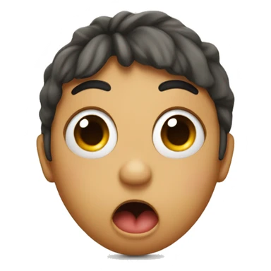 Shocked emoji with kiss marks sticker