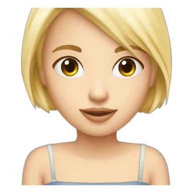 Jeune femme blonde mince avec petit chat sticker